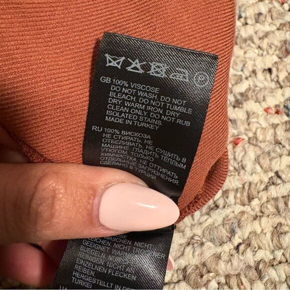 Reiss Alma Cut-Out Halter Jumpsuit in Rust- Size 2 - Picture 13 of 15